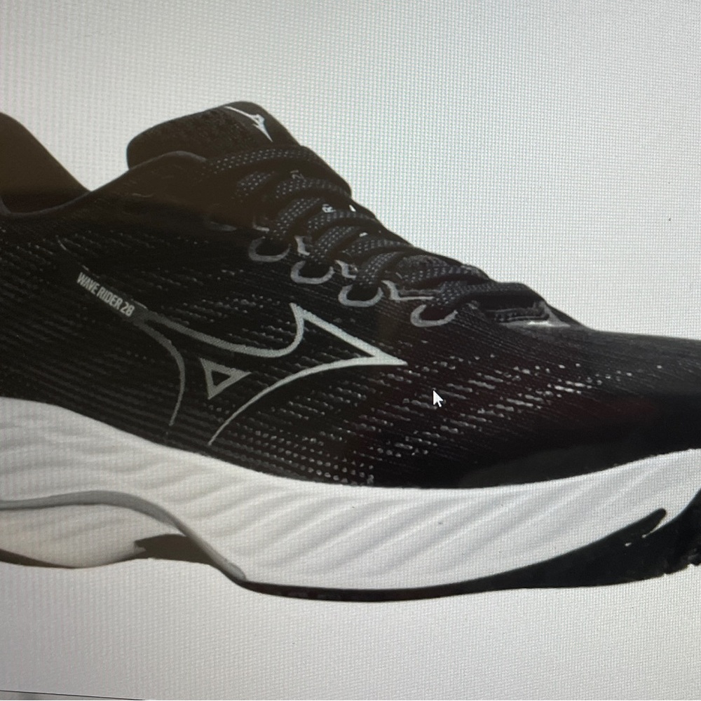 Mizuno Wave Rider Black and White Sneakers